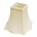 Homeroots 8 in. Premium Square Monay Shantung Lampshade, White 469516